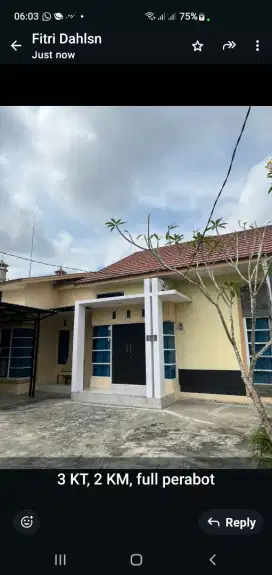 Di sewakan rumah yang nyaman dalam komplek