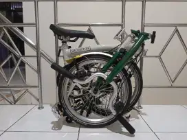 Brompton M6L putih hijau