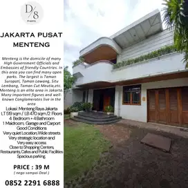 Jual RUMAH MENTENG, Jakarta Pusat, Nyaman, Asri, 519sqm, Fast Sale 39M