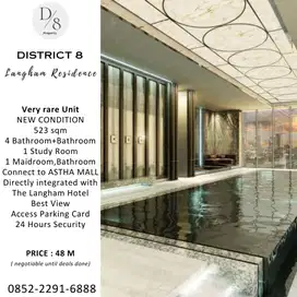 Jual LANGHAM APARTMENT, Sudirman, Unit Langka 48M, Serious Buyer