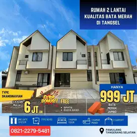JUAL RUMAH 2 LANTAI HANYA 900 JUTAAN FULL BATA MERAH