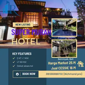 Lelang Cessie Hotel di Seminyak sudah beroperasi ROI Tinggi !