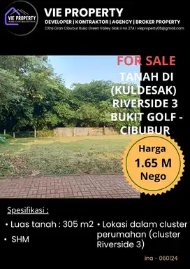 tanah kavling di dalam ckuster perumahan