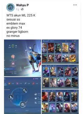 WTS akun Mobile Lejend