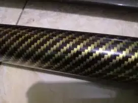 Sticker Carbon 5D Warna Black Gold