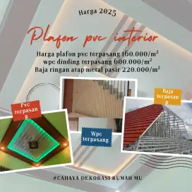 Plafon pvc terpasang