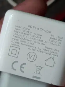 Charger Ugreen 20w PD type C Joss