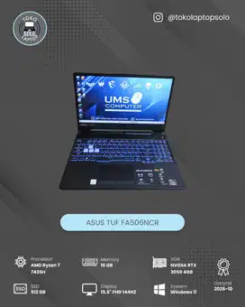 ASUS TUF FX506NCR RYZEN 7-7435H RAM 16GGB SSD 512GB RTX 3050 4GB