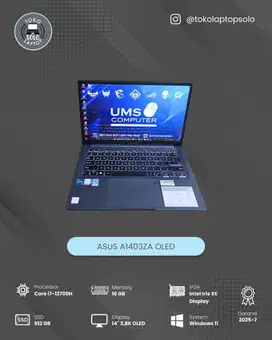 ASUS A1403Z INTEL CORE i7-12700H RAM 16GB SSD 512GB OLED GARANSI