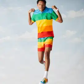 Kaos polo shirt LACOSTE x Polaroid multi colour Size L