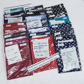 Bahan Kain Polkadot Motif Bulat Souvenir Craft Kain Perca Tutup Galon