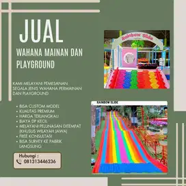 ready rainbow slide perosotan playground baru bisa custom