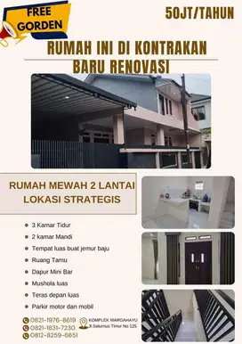 Rumah di kontrakan,baru renovasi