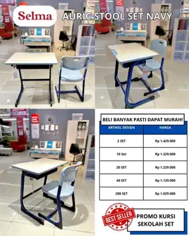Meja set kursi sekolah harga promo
