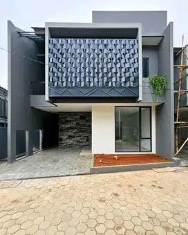 Rumah design modern dalam mini townhouse di Rempoa Ciputat