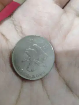 Koin 1 dollar Hong Kong