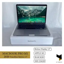 Macbook Pro M1 2020 8gb ssd 256gb ex iBox fullset lengkap 13 inch