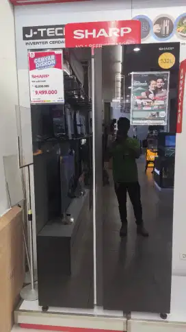 Kulkas side by side 2 pintu Sharp SJIS61GABK bisa cash atau kredit