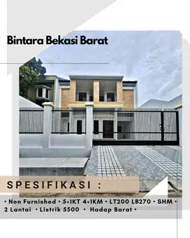 Rumah baru siap huni akses lebar di Bintara Bekasi