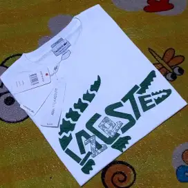 Kaos Lacoste Relaxted Fit White Unisex Asia Size M