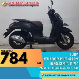 HONDA NEW SCOOPY PRESTIGE TH 2024 HITAM FREE SERVICE SELAMA 1 TAHUN