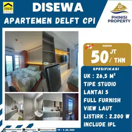 Disewakan Murah Apartemen Delft Type Studio Di Citraland City Cpi