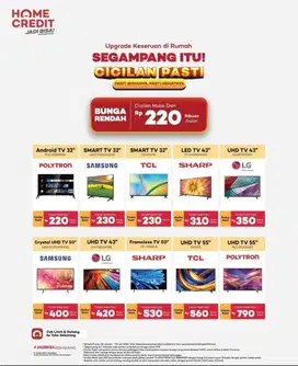 Promo cicilan TV 0%2GP cuma pake e ktp