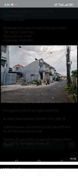 Dijual Rumah kos baru Monang maning Denpasar barat