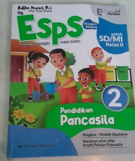 Buku pancasila,esps,kelas 2,erlangga