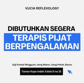 DIBUTUHKAN SEGERA TERAPIS PIJAT BERPENGALAMAN