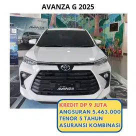 DP 9JT TOYOTA AVANZA G MATIC CVT 2025 / MANUAL MT KREDIT HITAM PUTIH E