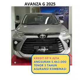 DP 9JT TOYOTA AVANZA G MATIC CVT 2025  MANUAL MT KREDIT SILVER HITAM E
