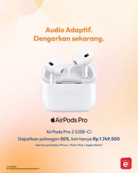 airpods pro2 lagi promo 50% disertai pembelian iphone kecuali iphone13