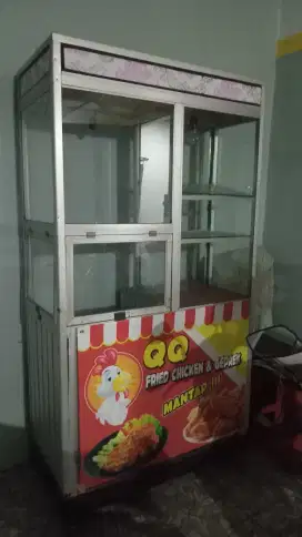 Jual gerobak ayam chicken, kondisi bagus,ada rodanya