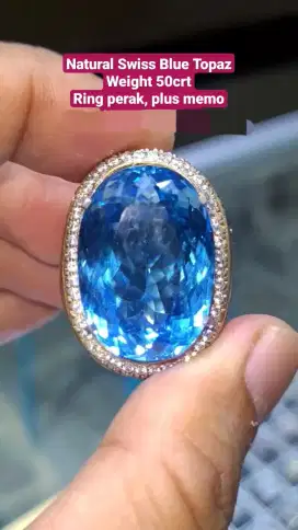 Permata Swiss Blue Topaz