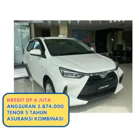 PROMO DP 6JT TOYOYA AGYA 1.2 G MATIC CVT 2025 / MANUAL MT KREDIT PUTIH