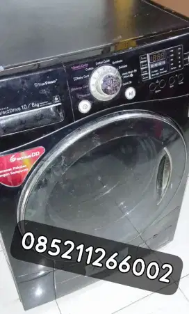 Mesin Cuci Frontloading LG 10/6kg sdh dryer 100% kering,Like new,nego