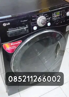 Mesin Cuci Frontloading LG 10/6kg sdh dryer 100% kering,Like new,nego