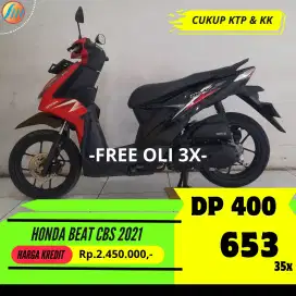 KREDIT DATA BLACKLIST DP 4JUTA HONDA BEAT CBS TAHUN 2021 CUKUP KTP KK