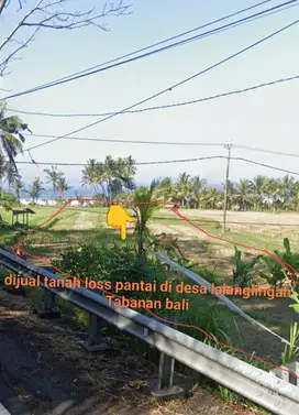 Dijual tanah BEACH FRONT dekat pantai Balian Tabanan Bali