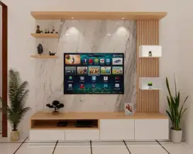 Backdrop TV Modern Minimalis [ Custom Made ]
