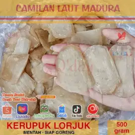 Kerupuk Lorjuk Kerang Mentah Asli Madura – Gurih Mantap, Siap Goreng