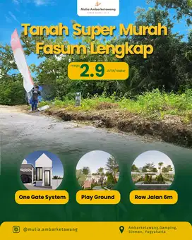 Tanah Murah Sleman Dekat Kampus UMY Cocok Bangun Rumah