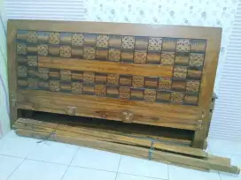 Jual divan jati dan kasur springbed uk 180 merk elite