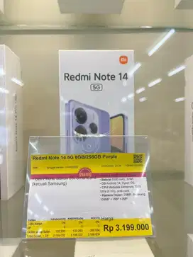 Redmi Note 14 5G 8/256GB Bisa Cicilan Syarat KTP Saja