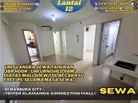 Sewa Unit Langka Atas Mall 3BR UF HOOK View Tol Becakayu Bassura City