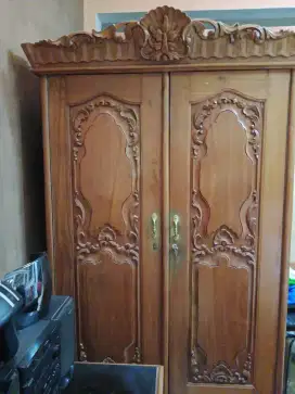 Kemari kayu jati 2 pintu