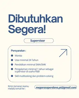 Dicari: Supervisor Franchise Multiusaha dan Staff playground