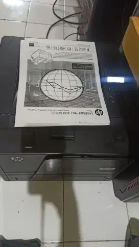 Hp LaserJet pro 400 M401n siap pake toner penuh hasil hitam pekat