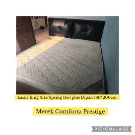 Kasur Spring Bed dan Dipan ukuran King Size Second